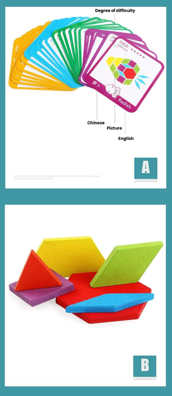 Planet Gates 155 PCS Puzzle Educational Toys for Children Creative Games Jigsaw Puzzle Learning Kids Developing Wooden Geometric Shape Toys