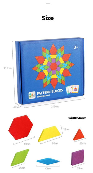 Planet Gates 155 PCS Puzzle Educational Toys for Children Creative Games Jigsaw Puzzle Learning Kids Developing Wooden Geometric Shape Toys