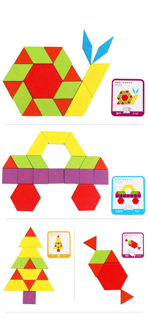 Planet Gates 155 PCS Puzzle Educational Toys for Children Creative Games Jigsaw Puzzle Learning Kids Developing Wooden Geometric Shape Toys