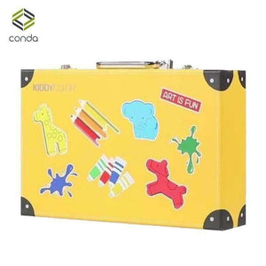 Planet Gates 159pcs/set Deluxe Art Set for Kids in Colorful Paper Case Children Student Art Supplies Crayon Watercolor Oil Painting Set