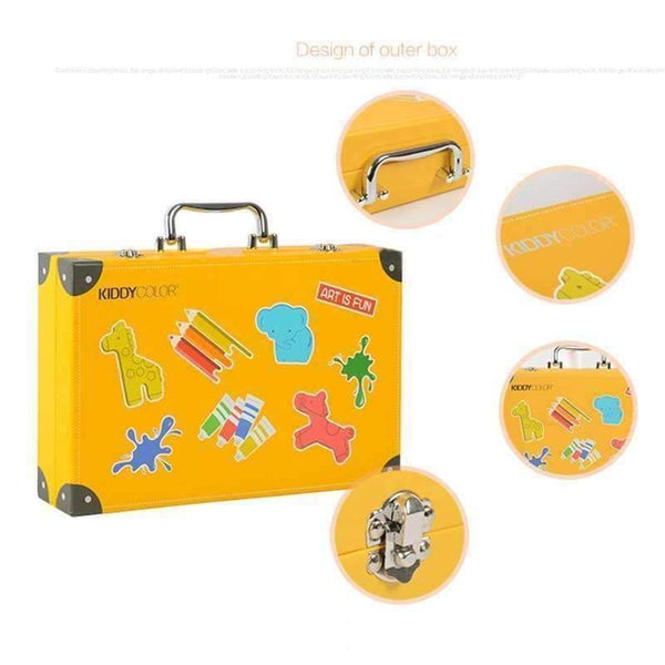 Planet Gates 159pcs/set Deluxe Art Set for Kids in Colorful Paper Case Children Student Art Supplies Crayon Watercolor Oil Painting Set