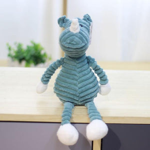 Planet Gates 15cm / 10 Baby Elephant Lion Fox Rabbit Pig Panda Duck Monkey Soft Stuffed Toys Cute Torest Animal Plush Toy For Kids Stripe