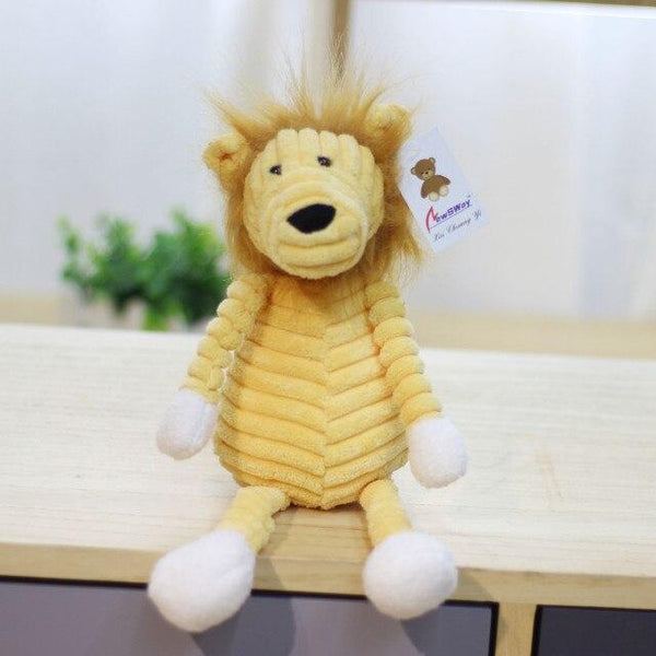 Planet Gates 15cm / 3 Baby Elephant Lion Fox Rabbit Pig Panda Duck Monkey Soft Stuffed Toys Cute Torest Animal Plush Toy For Kids Stripe