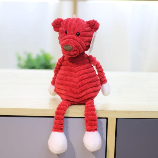 Planet Gates 15cm / 7 Baby Elephant Lion Fox Rabbit Pig Panda Duck Monkey Soft Stuffed Toys Cute Torest Animal Plush Toy For Kids Stripe