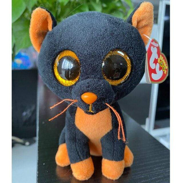 Planet Gates 15cm / gray Ty 6''15cm Big Eyes Halloween Series Animal Dark Bat Cat Spider Soft Stuffed Plush Dolls Holiday Decoration Toys Kids Gift