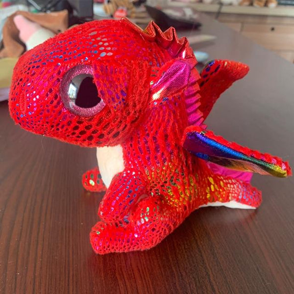 Planet Gates 15cm / Light Grey Ty 6''15cm Big Eyes Halloween Series Animal Dark Bat Cat Spider Soft Stuffed Plush Dolls Holiday Decoration Toys Kids Gift