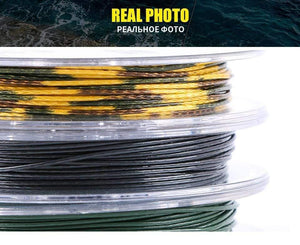 Planet Gates 15m Carp fishing line Coated Hook Link 15LB 25LB 35LB