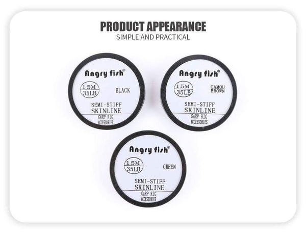 Planet Gates 15m Carp fishing line Coated Hook Link 15LB 25LB 35LB