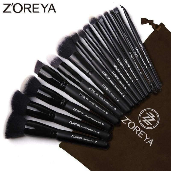 Planet Gates 15pcs Black Makeup Brushes Set Eye Shadow Powder Foundation Brush For Makeup Best Blending Concealer Cosmetic Tools