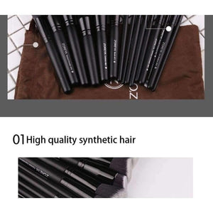 Planet Gates 15pcs Black Makeup Brushes Set Eye Shadow Powder Foundation Brush For Makeup Best Blending Concealer Cosmetic Tools