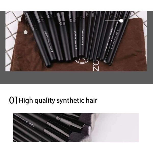 Planet Gates 15pcs Black Makeup Brushes Set Eye Shadow Powder Foundation Brush For Makeup Best Blending Concealer Cosmetic Tools