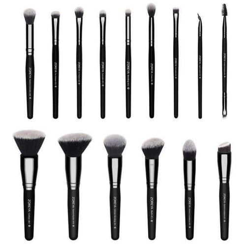 Planet Gates 15pcs Black Makeup Brushes Set Eye Shadow Powder Foundation Brush For Makeup Best Blending Concealer Cosmetic Tools