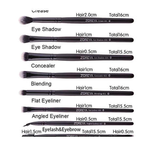 Planet Gates 15pcs Black Makeup Brushes Set Eye Shadow Powder Foundation Brush For Makeup Best Blending Concealer Cosmetic Tools