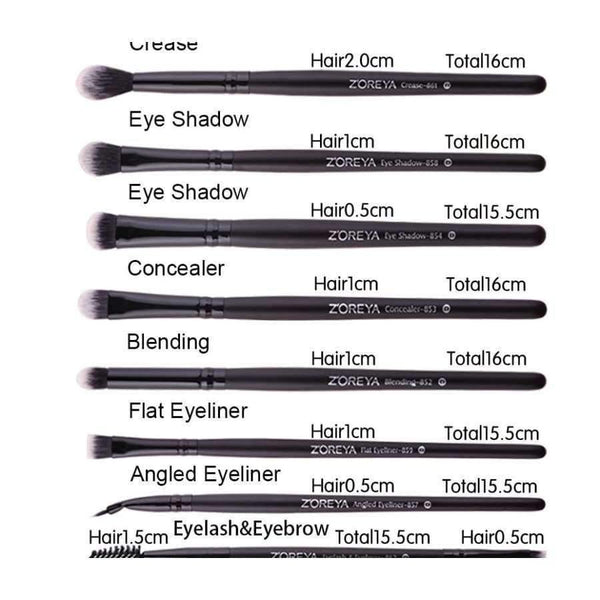 Planet Gates 15pcs Black Makeup Brushes Set Eye Shadow Powder Foundation Brush For Makeup Best Blending Concealer Cosmetic Tools