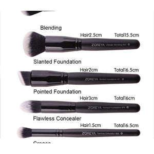 Planet Gates 15pcs Black Makeup Brushes Set Eye Shadow Powder Foundation Brush For Makeup Best Blending Concealer Cosmetic Tools