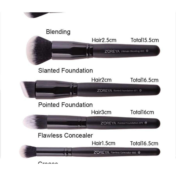Planet Gates 15pcs Black Makeup Brushes Set Eye Shadow Powder Foundation Brush For Makeup Best Blending Concealer Cosmetic Tools