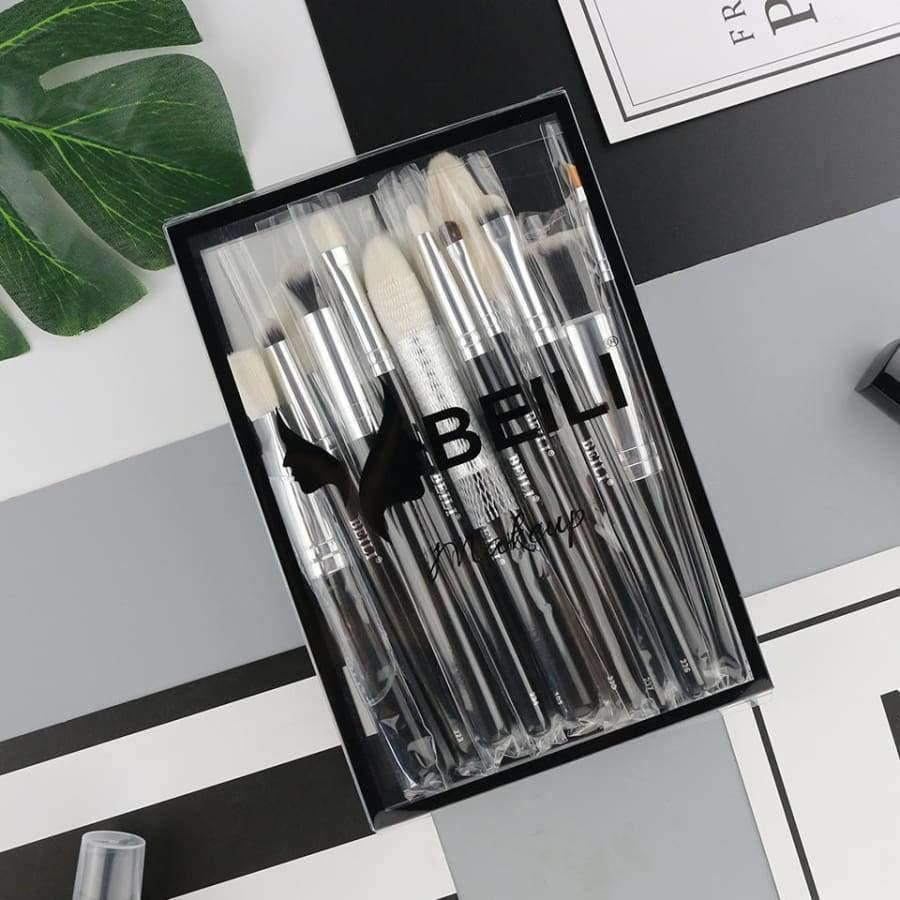 Planet Gates 15pcs Black Premium Goat hair Big Powder Foundation blusher eye shadow Contour Makeup brush set