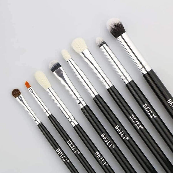 Planet Gates 15pcs Black Premium Goat hair Big Powder Foundation blusher eye shadow Contour Makeup brush set