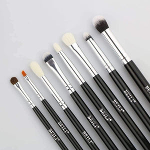 Planet Gates 15pcs Black Premium Goat hair Big Powder Foundation blusher eye shadow Contour Makeup brush set