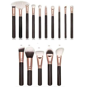 Planet Gates 15pcs brown no bag 15pcs Pink Makeup Brushes Set Pincel Maquiagem Powder Eye Kabuki Brush Complete Kit Cosmetics Beauty Tools with Leather Case