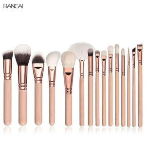 Planet Gates 15pcs Pink Makeup Brushes Set Pincel Maquiagem Powder Eye Kabuki Brush Complete Kit Cosmetics Beauty Tools with Leather Case