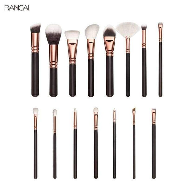 Planet Gates 15pcs Pink Makeup Brushes Set Pincel Maquiagem Powder Eye Kabuki Brush Complete Kit Cosmetics Beauty Tools with Leather Case