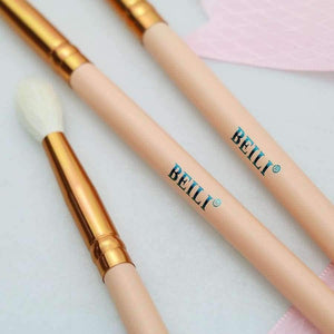 Planet Gates 15Pcs Pink Rose Golden Natural goat Horse Hair Foundation blusher eye Blending Contour Powder liner Makeup brush set