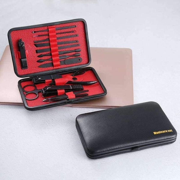 Planet Gates 15pcs/Set Stainless Steel Nail Clipper Kit Professional Pedicure Scissors Tweezer Knife Ear Pick Manicure Set Nail Art Tools