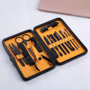 Planet Gates 15pcs/Set Stainless Steel Nail Clipper Kit Professional Pedicure Scissors Tweezer Knife Ear Pick Manicure Set Nail Art Tools