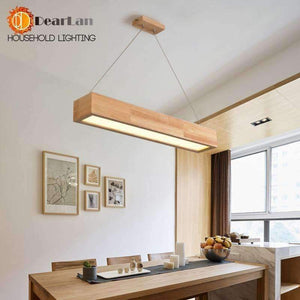 Planet Gates 15W/25W/30W LED Wooden Pendant Light With Arcrylic Shade,Simple Modern Style Pendant Lamp For Living Room/Sitting Room/Bedroom