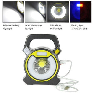 Planet Gates 15W COB LED Portable Floodlight Lantern Outdoor Waterproof 4-Mode Emergency Spotlight Lamp for Camping Hiking Tent Light