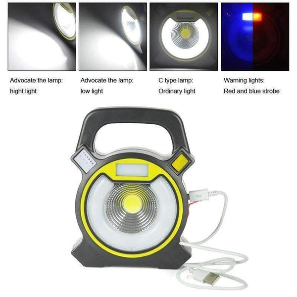 Planet Gates 15W COB LED Portable Floodlight Lantern Outdoor Waterproof 4-Mode Emergency Spotlight Lamp for Camping Hiking Tent Light