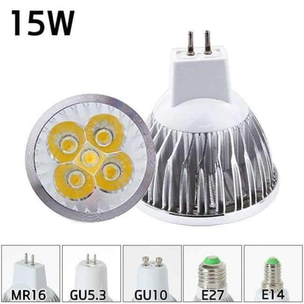 Planet Gates 15W / E14 85V-265V / No, Cold White Led Bulb Spotlight MR16 GU10 Light E27 E14 Spot Lamp 2835 SMD Lampada GU5.3 220V 110V 12V 3W COB bulb 9W 12W 15W For Home Decor