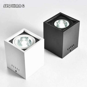 Planet Gates 15W Surface Mounted AC220V Dimmable LED Downlight COB LED Down Lights AC110V Ceiling lamp White/Black commercial lighting