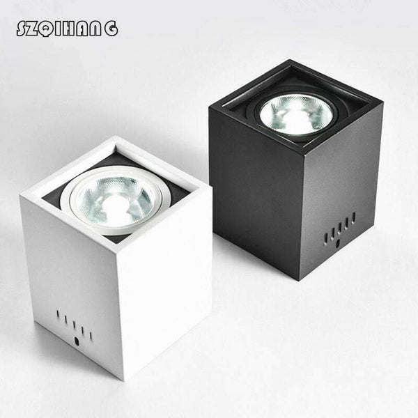 Planet Gates 15W Surface Mounted AC220V Dimmable LED Downlight COB LED Down Lights AC110V Ceiling lamp White/Black commercial lighting