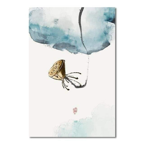 Pink Lotus Poster Chinese Style Elegant Canvas Flower Wall Art Hd Print Painting Home Decoration For Gallery Living Room