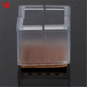 10PCs/set Transparent Non-Slip Silicone Mat Table Desk Chairs Gloves Foot Protection Pad Sleeve Furniture Accessories