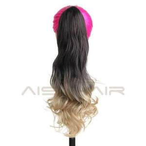 Planet Gates #16 / 18inches 19 inches Long Ponytail Clip in Pony tail Hair Extensions Claw on Hair piece Wavy Ombre Synthetic Fiber