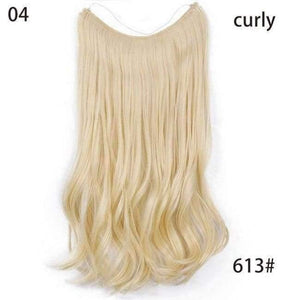 Planet Gates #16 / 22inches Fish Line Hairpieces 22'' Invisible Wire No Clips in Hair Extensions Secret Silky Straight Synthetic Hairs 100g/pic