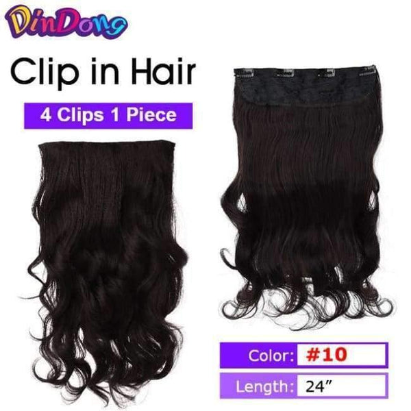 Planet Gates #16 / 24inches Synthetic Fish Line Hair Wavy Clip in Hair Extensions 3/4 Half Wig 3 Styles Available Premium Heat Resistant Hair