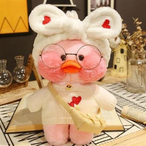 Planet Gates 16 30CM Pink LaLafanfan Kawaii Cafe Mimi Yellow Duck Plush Toy Cute Stuffed Doll Soft Animal Dolls Kids Kawaii Plush Toys Rag Doll