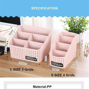 Planet Gates 16.5*7.8*12.5cm Plastic Cosmetic Organizer Box Pen Holder Sundries Case Desk Organizer Bathroom Storage & Organization