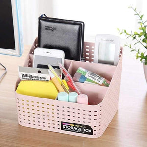 Planet Gates 16.5*7.8*12.5cm Plastic Cosmetic Organizer Box Pen Holder Sundries Case Desk Organizer Bathroom Storage & Organization