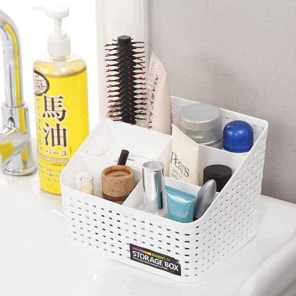 Planet Gates 16.5*7.8*12.5cm Plastic Cosmetic Organizer Box Pen Holder Sundries Case Desk Organizer Bathroom Storage & Organization