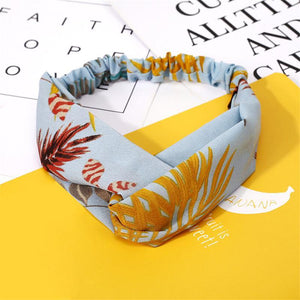 Fashion Floral Print Knot Women Headband Vintage Hairband Girls Headwear Leopard Headband  Hair Accessories