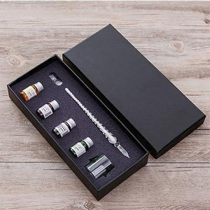 Planet Gates 16 Glass Dip Pen Signature Pen Fountain Pens Bussiness Offices School Stationery Gift Set Pen + Ink Set