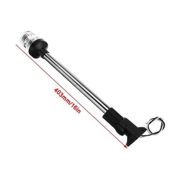 Planet Gates 16 inch 12-24V 9.5''/ 16''/25" Fold Down Marine Boat LED Navigation Lights Marine Boat Yacht Stern Anchor Light LED Sailing Light Lamp