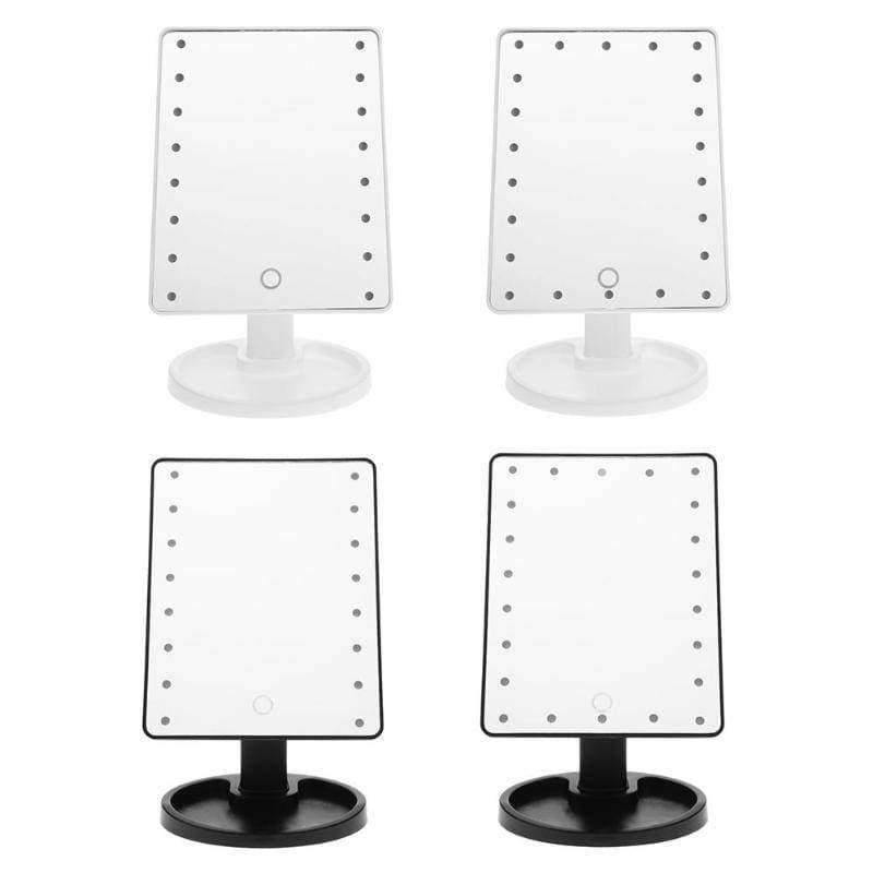 Planet Gates 16 LED Touch Screen Makeup Mirror USB Charging 180 Degree Rotatable Square Vanity Mirror Cosmetic Tools