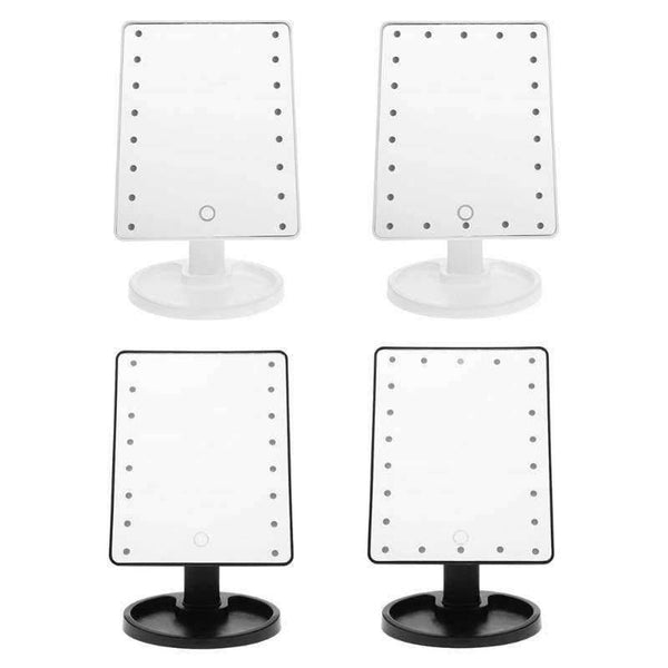 Planet Gates 16 LED Touch Screen Makeup Mirror USB Charging 180 Degree Rotatable Square Vanity Mirror Cosmetic Tools