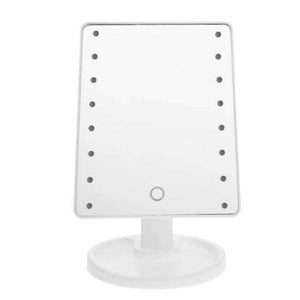 Planet Gates 16 LED Touch Screen Makeup Mirror USB Charging 180 Degree Rotatable Square Vanity Mirror Cosmetic Tools